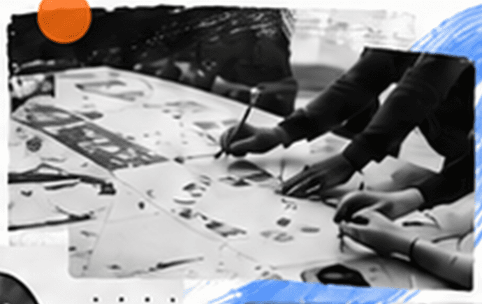 People collaborating around a table